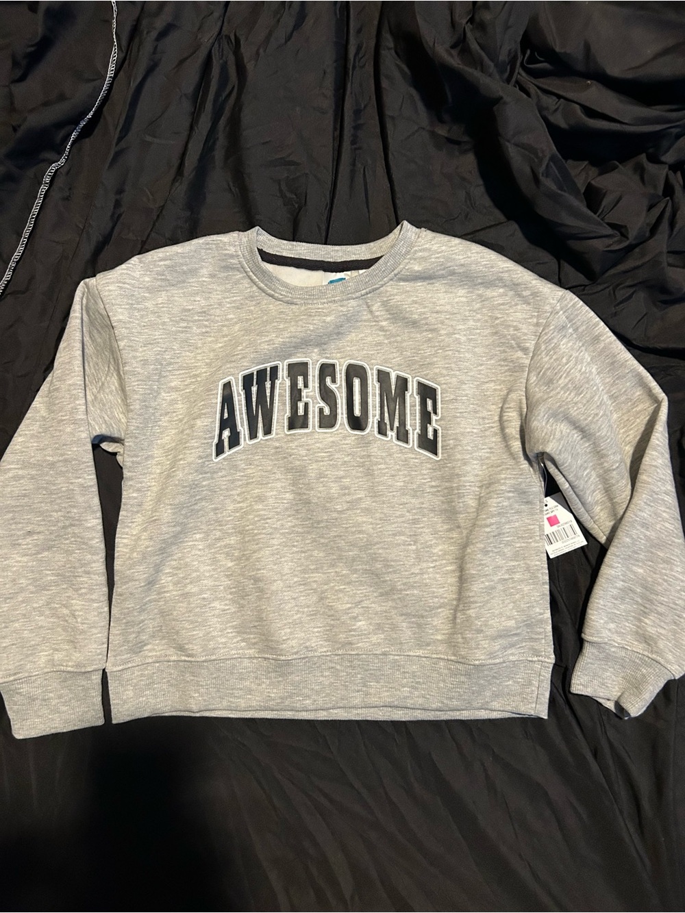 "Awesome" Grey Crewneck Sweatshirt